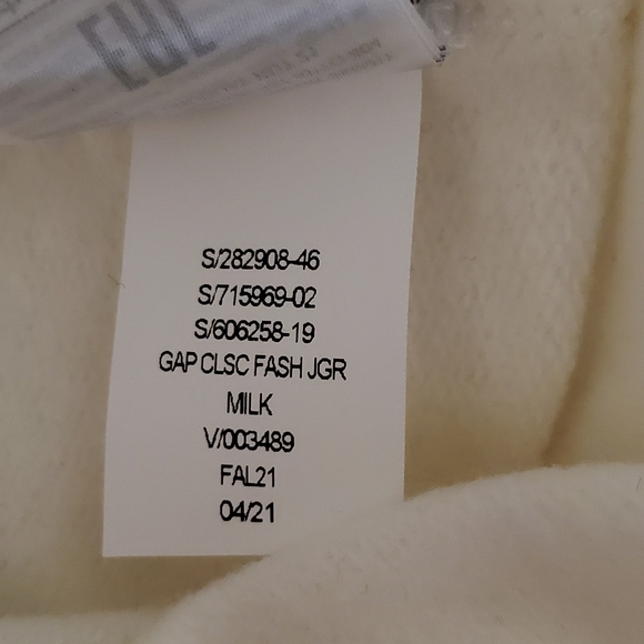 GAP Size XL White Drawstring Sweatpants With Embroidered Logo - Picture 8 of 14